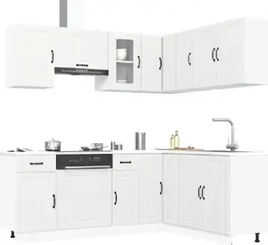 Kitchen cabinet set VidaXL Kalmar 11-piece, white