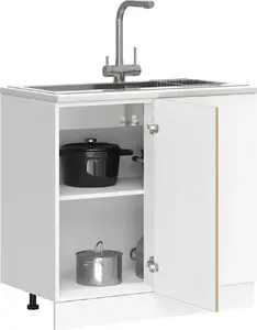 Iebūvējamais skapītis zem izlietnes VidaXL 854291 Sonoma Oak salīmēts koks