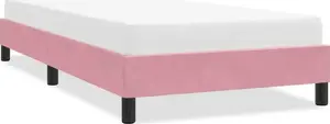 Каркас кровати с матрасом VidaXL 100x210 см, розовый бархат