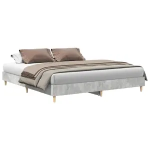 Основание кровати VidaXL 3328702, серое, 203×203 см, высота 25 см