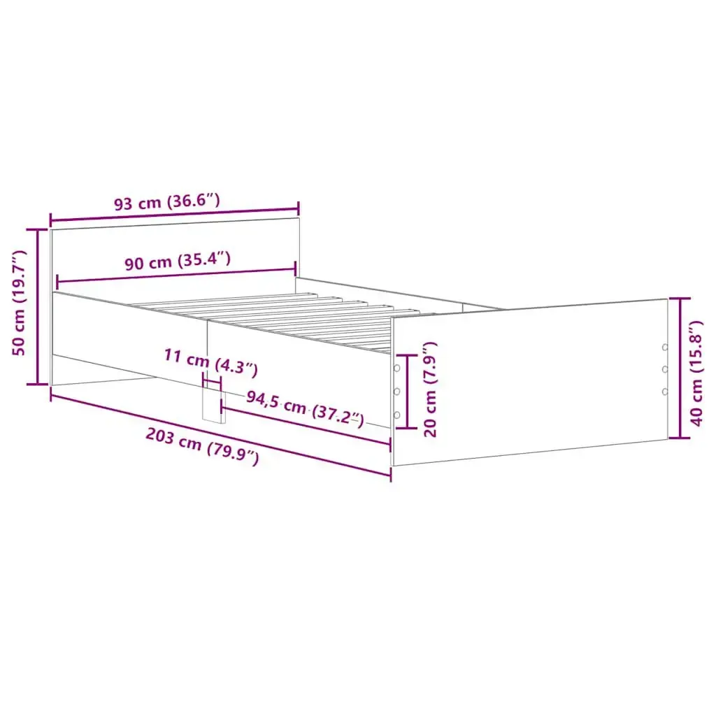 Каркас кровати VidaXL 857474 Photo 10