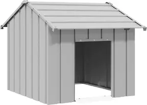 Будка для собаки с крышей VidaXL 85×107×81 см, оцинкованная сталь