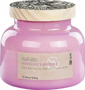 Scented Candle Beliani DELIGHT BLISS — Lavender with Rosemary, Home Fragrance