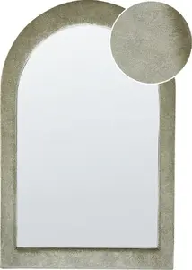 Wall mirror Beliani HURIEL 60 x 90 cm, velvet green frame