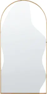 Wall mirror Beliani COLOMBIER 41 x 81 cm metal frame, gold finish