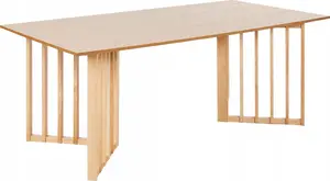 Ēdamistabas galds Beliani LEANDRA 200 x 100 cm gaišs koks