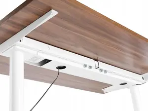 Kabeļu organizators Beliani priekš elektriski regulējama galda — balts (modelis 450068 Bel)