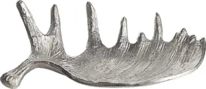 Decorative Antler Plate Beliani CARTHAGE – silver finish, wall decor