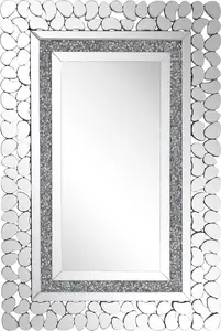 Wall Mirror Shumee 60 x 90 cm Silver frame model PABU (205282)