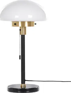 Table lamp Beliani MINJA — metal black | compact desk lamp