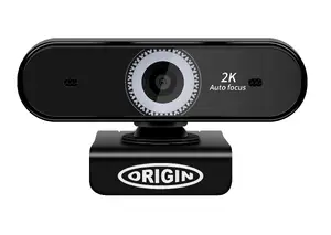 Webkamera origin storage Origin Storage USB Webcam 2K Full HD — 5 MP, 2592×1944, USB 2.0, ar skavu, melna