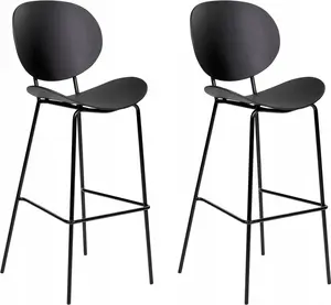Bar stool set Beliani Shonto, 2-piece, black