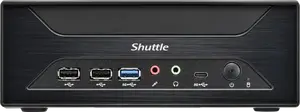 Mini PC Shuttle XH810 (MPN XH810) Black — 120W power, GLN, HDMI, DisplayPort, COM port