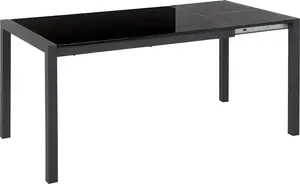 Обеденный стол Beliani GRANADA раскладной 120/160 x 80 см черный