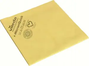 VILEDA microfiber cleaning cloth r‑Micron Quick yellow — reusable flat cleaning cloth