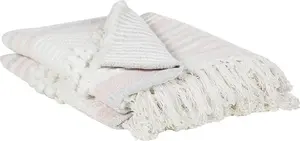 Blanket Beliani KAMAN 120 x 150 cm pink, throws and bedding blanket