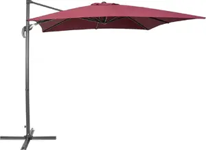 Dārza saulessargs Beliani MONZA 250 x 250 cm burgundijas krāsā