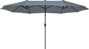 Садовый зонт Beliani SIBILLA 270 x 460 см серый
