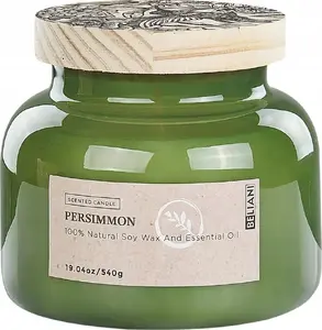 Scented Candle Beliani DELIGHT BLISS — fruit kaki fragrance, jar candle