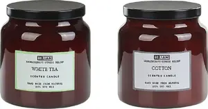 Sojas aromātisko sveču komplekts Beliani ABSOLUTE ALCHEMY — baltā tēja un kokvilna, 2 gab.