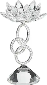 Candlestick Beliani Oviedo, silver, 19 cm height