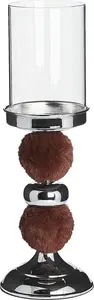 Candlestick Beliani PADRE 38 cm, silver-brown