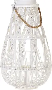 Grīdas lampa Beliani Lampion 56 cm balta TONGA - augstums 56 cm, balts apdare