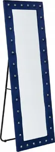 Floor Mirror Beliani ANSOUIS 50 x 150 cm velvet blue