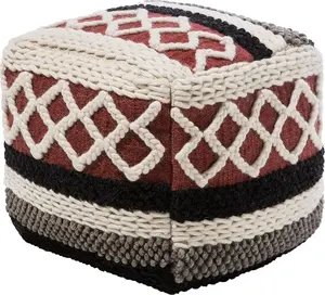 Pouf Beliani SAGAR 48 x 48 x 42 cm multicolour — cushioned seat for home