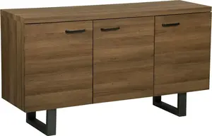 Three‑door chest of drawers Beliani TIMBER in dark wood finish