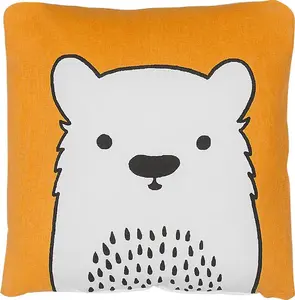 Cushion for children Beliani 45 x 45 cm orange - bear design