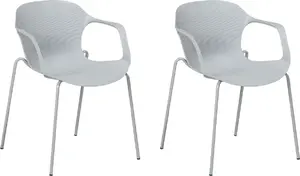 Dining chair set Beliani ELBERT — 2-piece, grey
