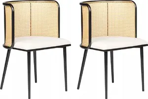Dining chair set Beliani KOBUK - 2 black metal chairs