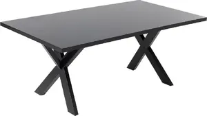 Обеденный стол Beliani LISALA 180 x 100 см черный
