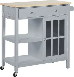 Kitchen trolley Beliani GENOA — grey (model 234835)