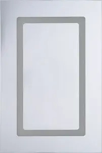 Навесной шкаф для ванной с LED-зеркалом 40 x 60 см от Shumee, белый