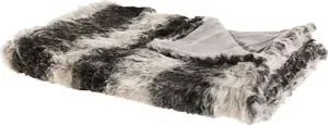Плед Shumee TAZA 180 x 220 см серо‑белый