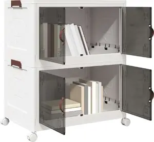 Storage Chest with Wheels VidaXL 2-Tier 75 L – mobile storage box, 2-level capacity 75 liters