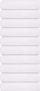 Hand Towels set VidaXL 10 pcs, white, 50x100 cm, 100% cotton