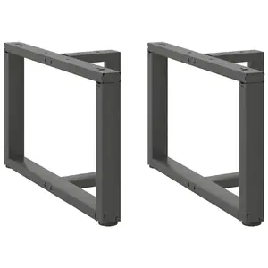Деталь для стола VidaXL 4013034 — металлическая, для помещений, антрацит, 250×430×600 мм