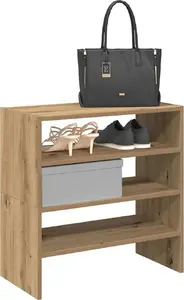 Shoe Rack (2 pcs) VidaXL stackable, oak artisan finish, 60×30×30.5 cm