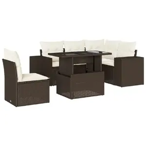Outdoor furniture set VidaXL model 3269173, 6-piece garden seating set