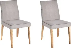 Dining chair set Beliani PHOLA, 2 chairs, grey