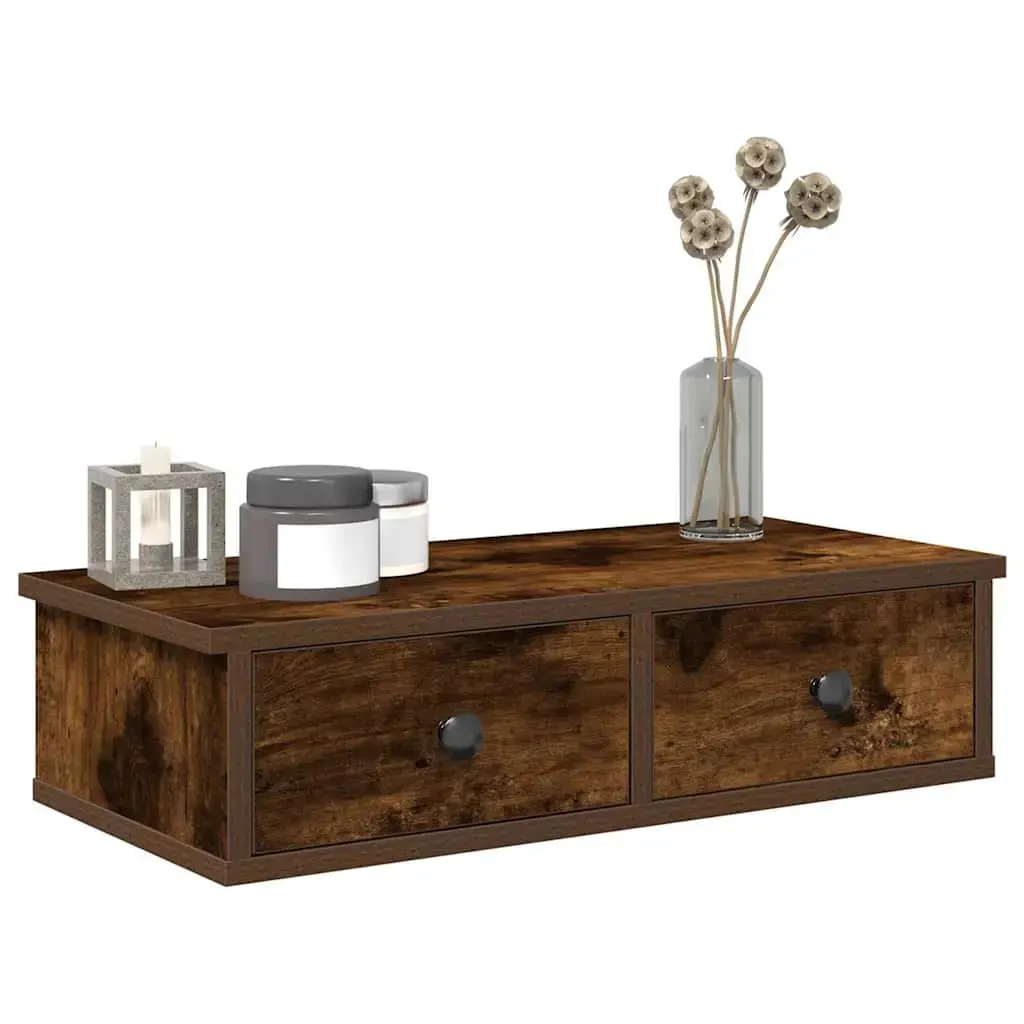 Shelf VidaXL 859954 Wood Oak Brown Photo 2