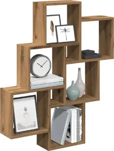 Настенная полка VidaXL в форме кубов, отделка дуб artisan, 78 x 15 x 93 см