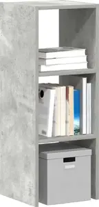 Книжная полка VidaXL Regał na książki, бетонно-серый, 30x30x80 см