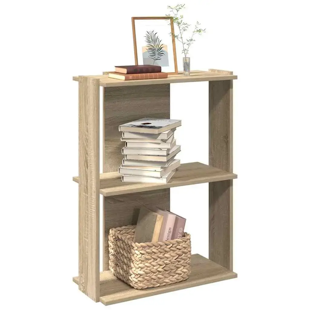 Bookcase VidaXL 860258 oak 600×300×800 mm Photo 2