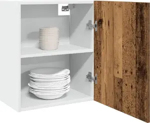 Wall Cabinet VidaXL 856107 in Reclaimed Wood Look, Engineered Wood Hanging Storage