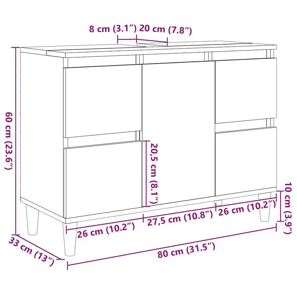 VidaXL 857125 bathroom vanity/sink cabinet Photo 10