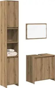 Набор мебели для ванной VidaXL 3 предмета, отделка дуб artisan, модель 3328566